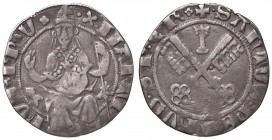 Martino V (1417-1431) Grosso - Munt. 2 AG (g 2,71) RR Poroso 

MB+