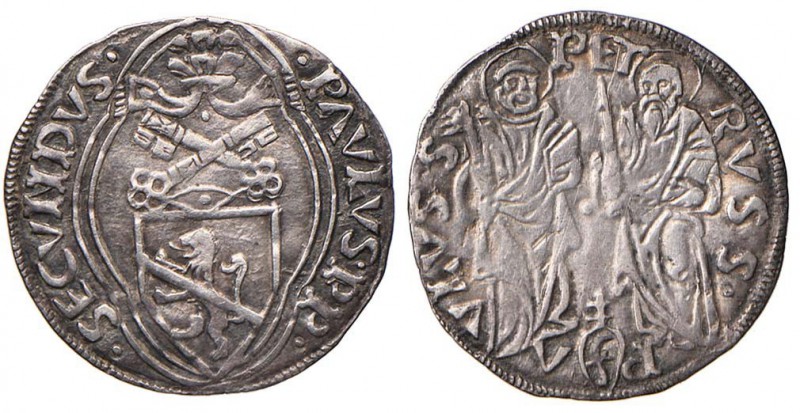 Paolo II (1464-1471) Ancona - Terzo di grosso - Munt. 59 AG (g 1,28) RRR Dall’as...