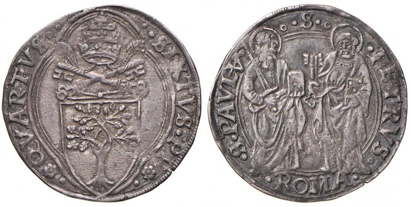 Sisto IV (1471-1484) Grosso - Munt. 16 AG (g 3,75) Qualche porosità

BB