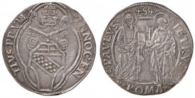 Innocenzo VIII (1484-1492) Grosso - Munt. 6 AG (g 3,48) Dall’asta Nomisma 45, lotto 1212. Leggermente poroso

BB