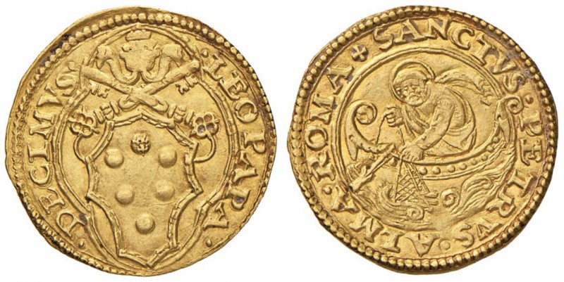 Leone X (1513-1521) Fiorino di camera - Munt. 10 AU (g 3,39) RR Dall’asta Rauch ...