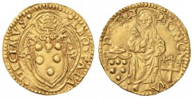 Leone X (1513-1521) Bologna - Ducato con armetta Medici - Munt. 100 var. I AU (g 3,43)

SPL+