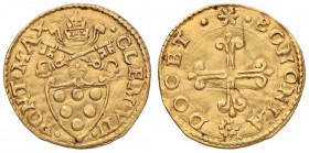 Clemente VII (1523-1534) Bologna - Mezzo scudo d’oro - Munt. 105 AU (g 1,65) RRRRR Frattura interna del tondello

BB+