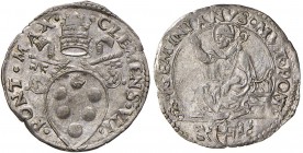 Clemente VII (1523-1534) Modena - Mezzo giulio - Muntoni 113 AG (g 2,02) RRR Bellissimo esemplare

SPL+