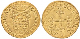 Paolo III (1534-1549) Bologna - Scudo d’oro con armetta Moroni - Munt. 95 AU (g 3,30) R

SPL+