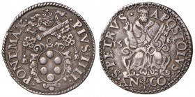 Pio IV (1559-1565) Ancona - Testone - Munt. 46 AG (g 9,48) Dall’asta Nomisma 45, lotto 1394 

BB+/BB