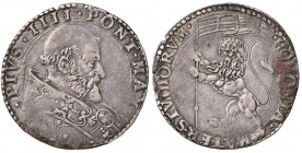 Pio IV (1559-1565) Bologna - Bianco - Munt. 70 AG (g 4,84) R Dall’asta Nomisma 45, lotto 1399. Minimi graffietti al D/ e modeste ossidazioni marroni a...
