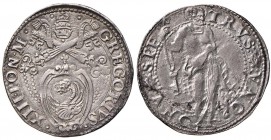 Gregorio XIII (1572-1585) Ancona - Testone - Munt. 211 AG (g 9,51) 

SPL