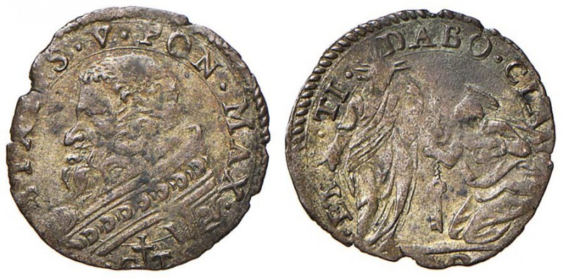 Sisto V (1585-1590) Baiocco 1590 - Munt. 61 MI (g 0,89) RRR

BB