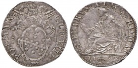 Clemente VIII (1592-1605) Testone - Munt. 32 AG (g 9,62) Frattura del tondello ma bell’esemplare

SPL
