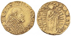 Urbano VIII (1623-1644) Scudo d’oro A. VI - Munt. 15 AU (g 3,10) RR Debolezza di conio al D/

BB