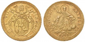 Pio VII (1800-1823) Doppia A. III - Nomisma 3 AU (g 5,48)

SPL