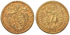 Pio VII (1800-1823) Doppia A. XVIII - Nomisma 14 AU (g 5,48) 

BB
