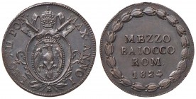 Leone XII (1823-1829) Bologna - 1/2 Baiocco 1824 A. I - Nomisma 96 15 CU (g 5,17) 

qFDC