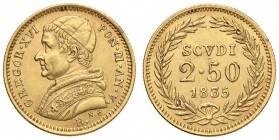 Gregorio XVI (1831-1846) 2,50 Scudi 1835 A. V - Nomisma 168 AU (g 4,34) 

qSPL