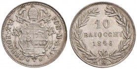 Gregorio XVI (1831-1846) 10 Baiocchi 1846 A. XVI - Nomisma 253 AG (g 2,68) R

SPL