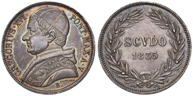 Gregorio XVI (1831-1846) Bologna - Scudo 1835 A. V - Nomisma 186 AG (g 26,85)
...