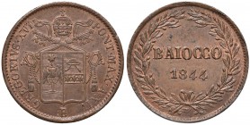 Gregorio XVI (1831-1846) Bologna - Baiocco 1844 A. XIV - Nomisma 300 CU (g 10,17)

qFDC