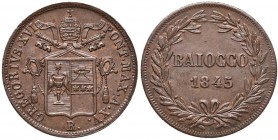 Gregorio XVI (1831-1846) Bologna - Baiocco 1845 A. XV - Nomisma 301 CU (g 9,39)

qFDC