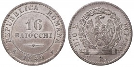 Repubblica romana (1848-1849) 16 Baiocchi 1849 - Nomisma 350 MI (g 8,02)

SPL
