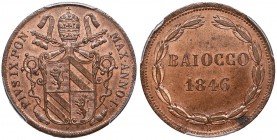 Pio IX (1846-1878) Bologna - Baiocco 1846 A. I - Nomisma 574 CU In slab PCGS MS64RB 

FDC