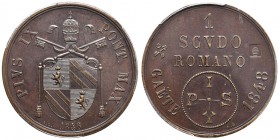 Pio IX (1846-1878) Gaeta - Zecchino, Scudo, 20 e 10 Baiocchi 1848 - CU RRR Lotto di quattro monete ognuna in slab PCGS “Papal City States - Gaeta” con...