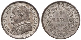 Pio IX (1846-1878) Lira 1868 A. XXIII - Nomisma 659 AG (g 5,00) 

FDC