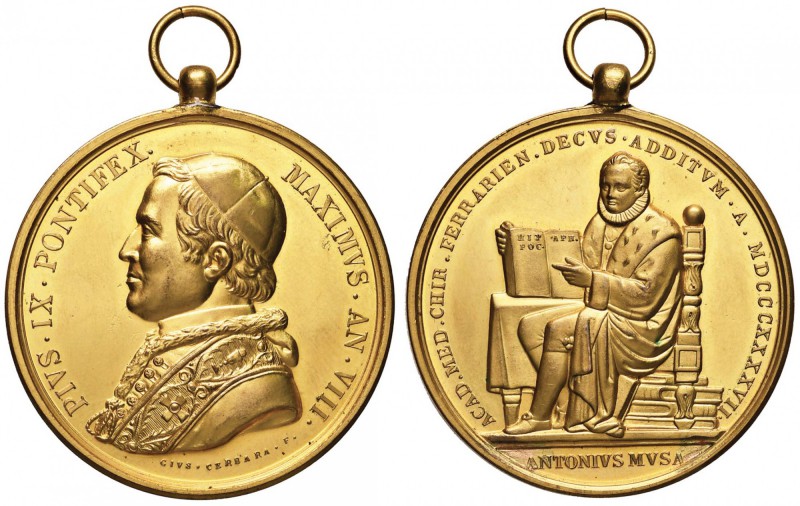 Pio IX (1846-1878) Medaglia 1847 - Opus: Cerbara - MD (g 43,11 - Ø 39 mm) RR App...