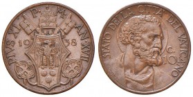 Pio XI (1922-1938) 10 Centesimi 1938 - Nomisma 701 CU (g 5,36) RRR

SPL