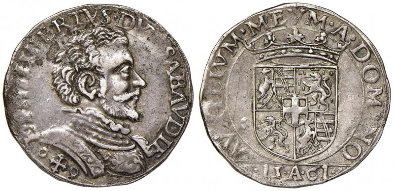 SAVOIA Emanuele Filiberto (1553-1580) Testone 1561 Asti - MIR 510; Rav. 10 (ques...