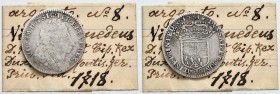 SAVOIA Vittorio Amedeo II (1717-1730) 10 Soldi 1718 - MIR 887b AG (g 2,78) R Con cartellino di vecchia raccolta

MB+/qBB