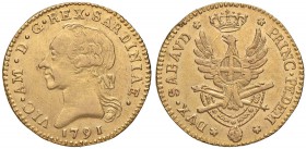 Vittorio Amedeo III (1773-1796) Doppia 1791 - Nomisma 292; MIR 982f AU (g 9,04) Limatura sul bordo 

BB+