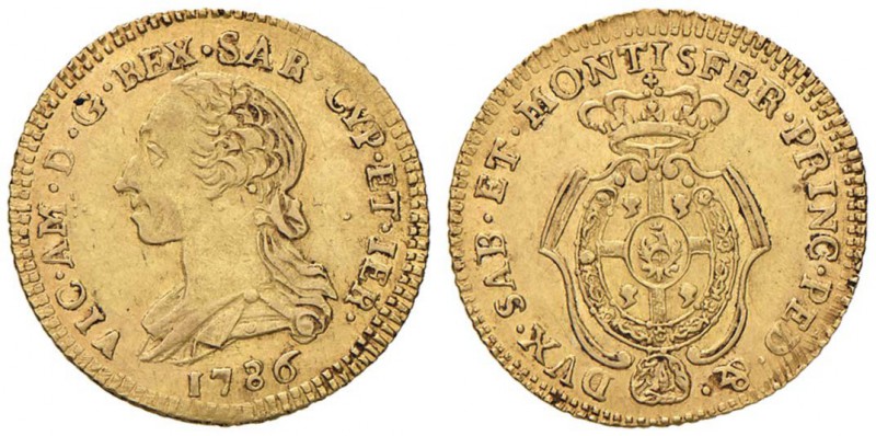 Vittorio Amedeo III (1773-1796) Monetazione per la Sardegna - Doppietta sarda 17...