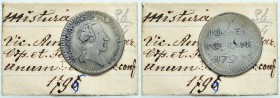 Vittorio Amedeo III (1773-1796) Monetazione per la Sardegna - Reale sardo 1795 (?) - MIR 1006d MI (g 3,00) R Con cartellino di vecchia raccolta, graff...