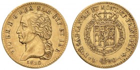 Vittorio Emanuele I (1814-1821) 20 Lire 1818 - Nomisma 510 AU R Modesti depositi al R/

BB+/qSPL