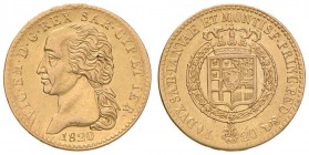 Vittorio Emanuele I (1814-1821) 20 Lire 1820 - Nomisma 512 AU R Minimi graffietti di conio

BB+