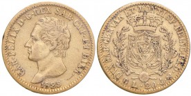Carlo Felice (1821-1831) 20 Lire 1829 G - Nomisma 551 AU RR Sigillato MB/BB da Cavaliere F.

MB/BB