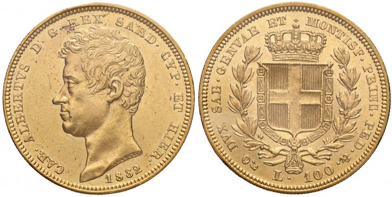 Carlo Alberto (1831-1849) 100 Lire 1832 G - Nomisma 622 AU Sigillato SPL/FDC da ...