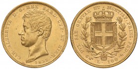Carlo Alberto (1831-1849) 100 Lire 1835 T - Nomisma 628 AU Colpetto d h 4 del D/ 

SPL/qFDC