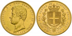 Carlo Alberto (1831-1849) 100 Lire 1842 T - Nomisma 633 AU RR Minimi graffietti diffusi al D/ su fondi leggermente lucidati ma bell’esemplare di quest...