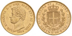 Carlo Alberto (1831-1849) 20 Lire 1838 G - Nomisma 649 AU Con un R/ di grande qualità 

SPL/qFDC