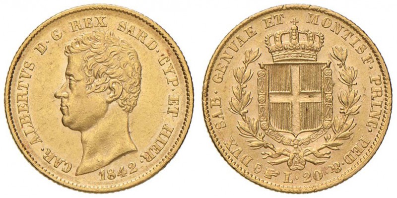 Carlo Alberto (1831-1849) 20 Lire 1842 T - Nomisma 656 AU R 

qSPL/SPL