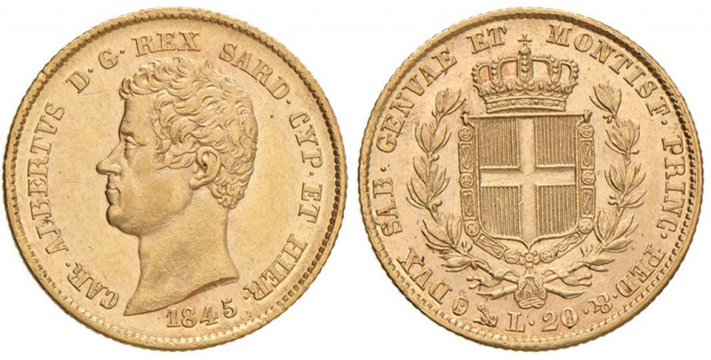 Carlo Alberto (1831-1849) 20 Lire 1845 G - Nomisma 658 AU

qFDC