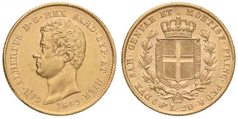 Carlo Alberto (1831-1849) 20 Lire 1849 T - Nomisma 666 AU

SPL/SPL+