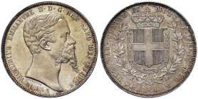 Vittorio Emanuele II (1849-1861) 5 Lire 1854 T - Nomisma 779; Pag. 378 AG R Minimi graffietti da contatto nel campo del D/ ma esemplare di conservazio...