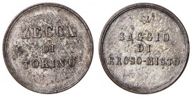 Progetti per la monetazione del Regno d’Italia - Saggio di eroso-misto Torino - P.P. 71 AE (g 2,00) RRRR

FDC