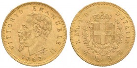 Vittorio Emanuele II (1861-1878) 5 Lire 1863 T - Nomisma 875 AU R

FDC