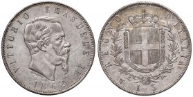Vittorio Emanuele II (1861-1878) 5 Lire 1862 N - Nomisma 879 AG R Colpo al bordo 

qSPL