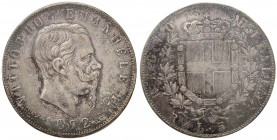Vittorio Emanuele II (1861-1878) 5 Lire 1872 R - Nomisma 893; Pag. 495 AG RR Sigillato qSPL da Angelo Bazzoni

qSPL