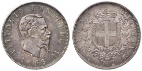 Vittorio Emanuele II (1861-1878) 2 Lire 1863 T stemma - Nomisma 906 AG

SPL